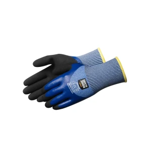 Mănuși acoperite cu nitril protector 9 albastru/negru safety jogger