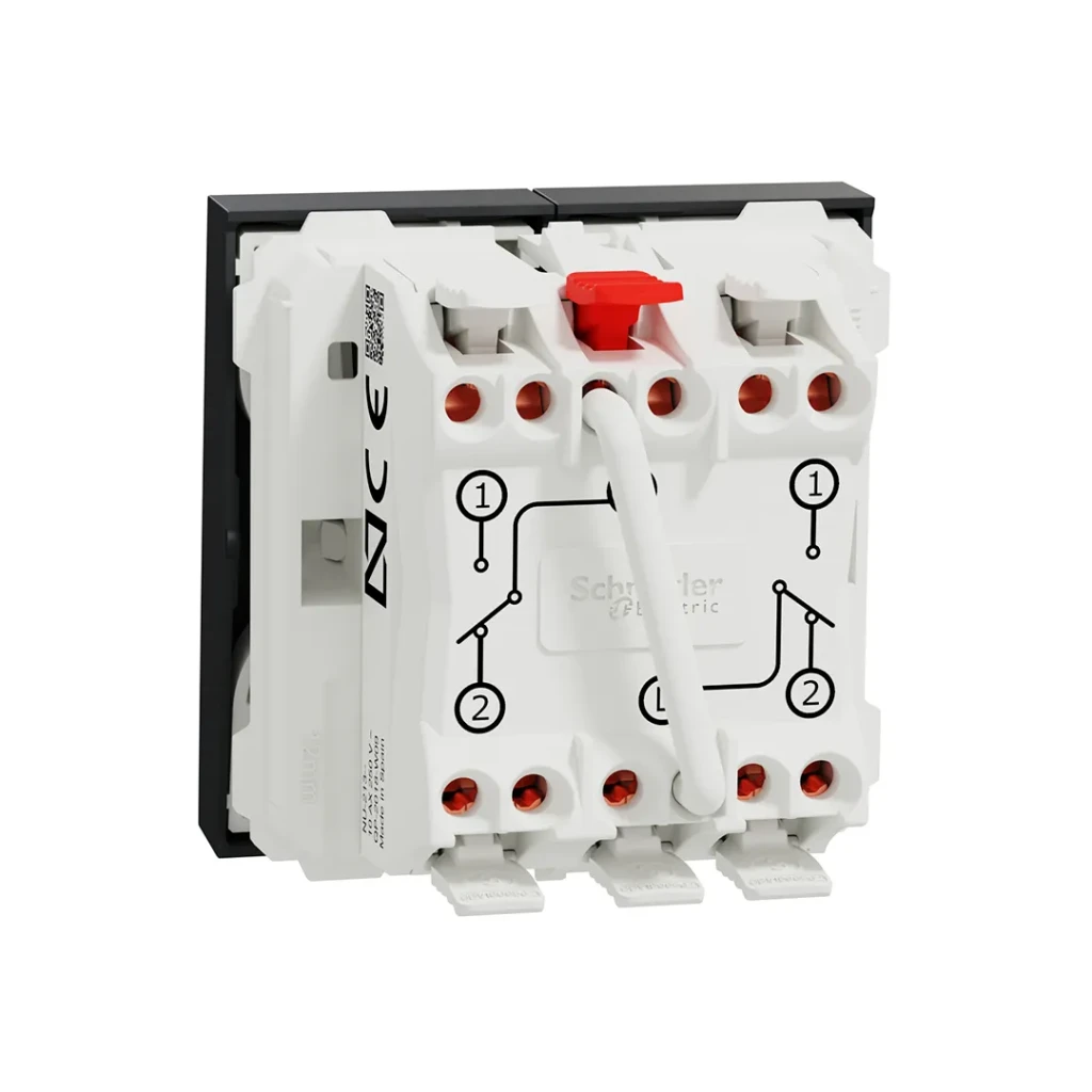 Întrerupător dublu cap scară nu321354 unica studio 10 a 250 v antracit schneider-electric 2