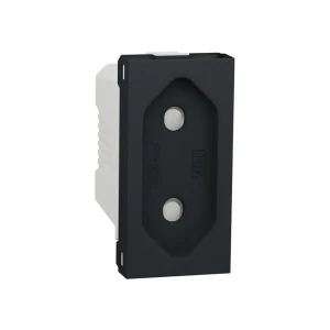 Унитарная розетка с защитой unica studio 10 a 250 в антрацит schneider-electric