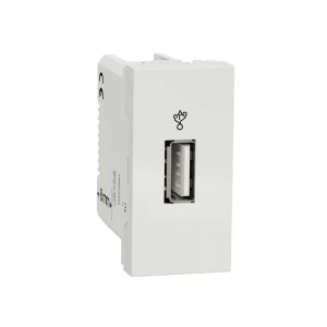 Розетка usb unica studio 1 a 5 в белый schneider-electric