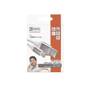Кабель usb a - type c 1 м 18 вт emos