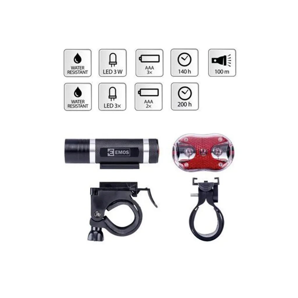 Set iluminare led pentru bicicletă emos p3920 150 lm 200 ah 2