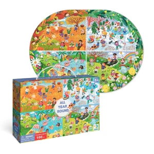 Puzzle &quot;Anotimpurile anului&quot;, seria Puzzle-uri educative, 100 piese