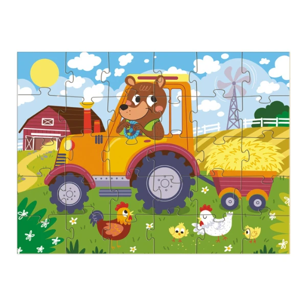 Puzzle "ursulețul fermier", seria transport, 30 elem. 2