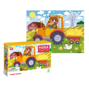 Puzzle &quot;Ursulețul fermier&quot;, seria Transport, 30 elem.