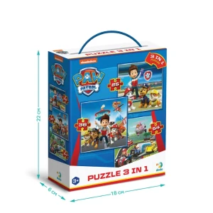 Puzzle 3-în-1 "gata de acțiune", 25, 36, 54 piese, seria patrula cățelușilor Thumbnail 7