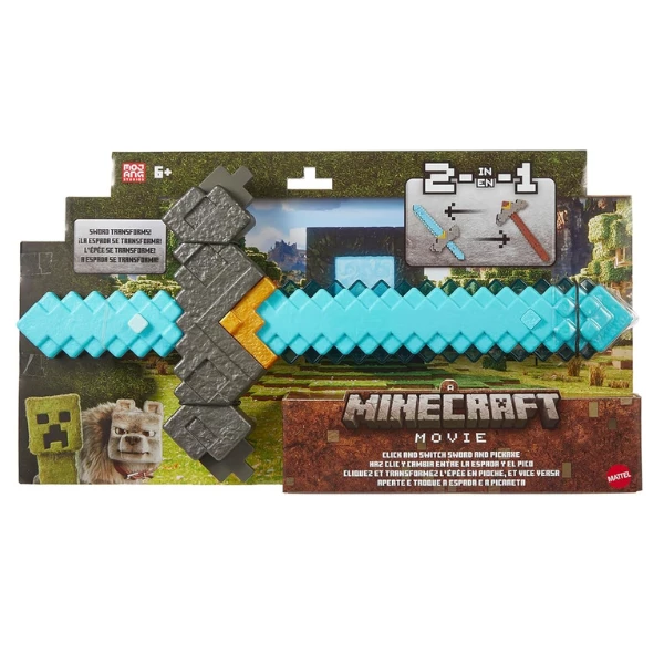 Minecraft 2-в-1: трансформирующийся меч и кирка (click and switch) 4