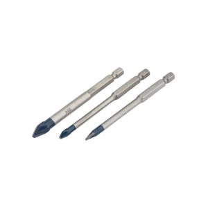 Set burghie 3 buc. pentru ceramică/granit 5 - 8 mm oțel hexagonal bosch