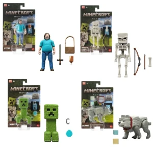 Figurină minecraft movie cu accesorii (în ass.)