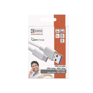 Кабель usb a - type c 1.5 м 22.5 вт emos