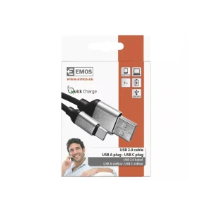 Кабель usb a - type c 1.5 м 22.5 вт emos