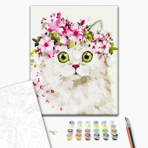 Pictură pe numere 30*40 сm (fără cutie) – pisicuța surprinsă Thumbnail 2