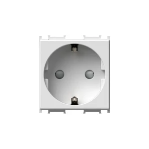 Priză cu împământare 16 a 250 v alb scame
