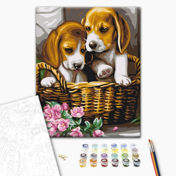 Pictură pe numere 30*40 сm (fără cutie) – perechea din coș 3