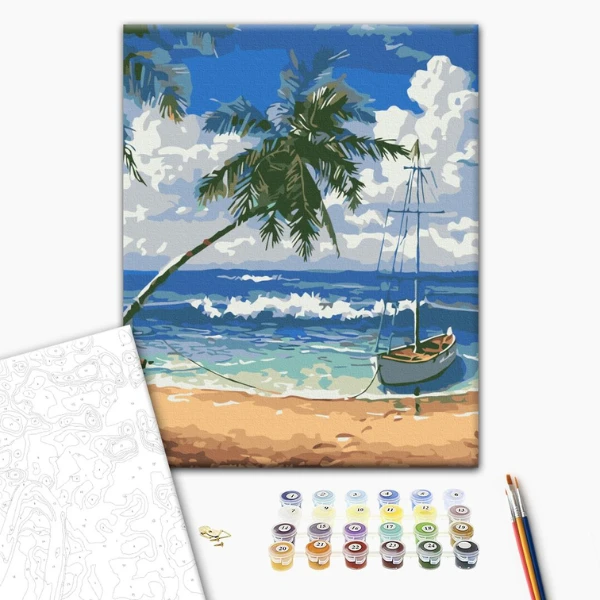 Pictură pe numere 30*40 сm (fără cutie) – insula paradisului 2