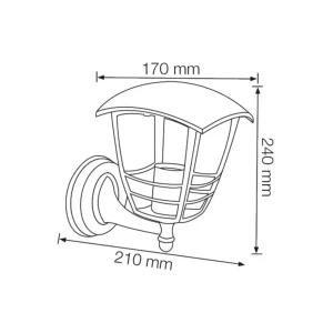 Светильник nar-1 60 вт e27 220 - 240 в ip44 horoz Thumbnail 2