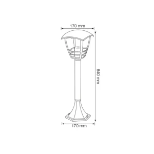 Felinar de grădină horoz nar-5 60 w 840 x 170 mm e27 220 - 240 v ip44 Thumbnail 2