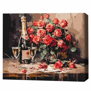 Картина по номерам 30*40 см (без упаковки) - Шампанское на двоих