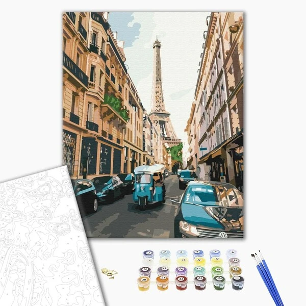 Pictură pe numere 30*40 сm (fără cutie) – parisul turistic 2