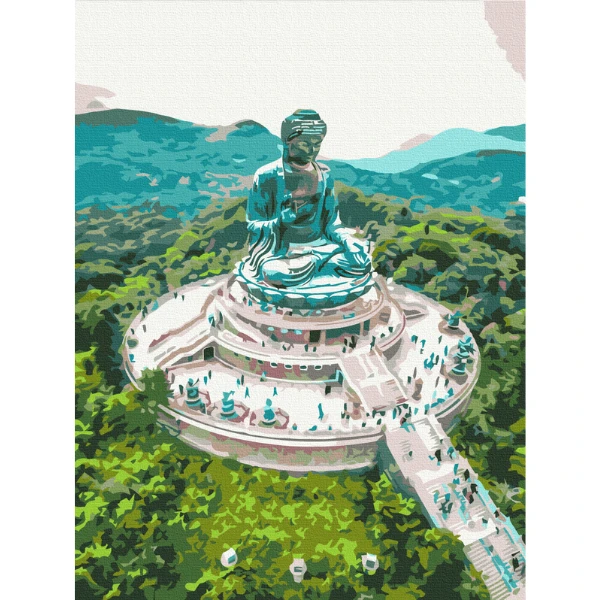 Pictură pe numere 30*40 сm (fără cutie) – marele buddha tian tan 3