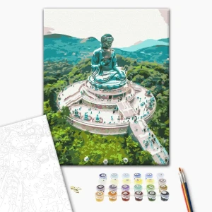 Pictură pe numere 30*40 сm (fără cutie) – marele buddha tian tan Thumbnail 2