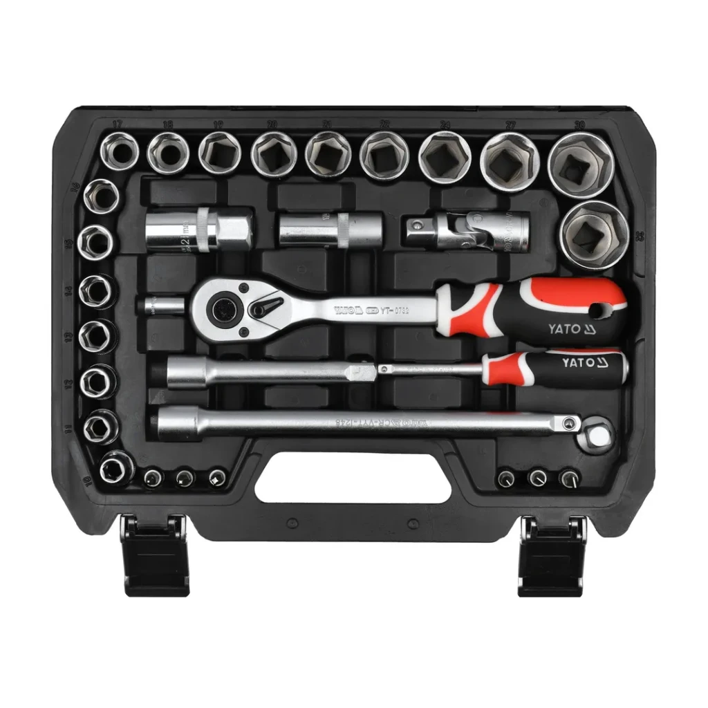 Set de chei tubulare cu clichet 1/2" 60 buc. yato 2