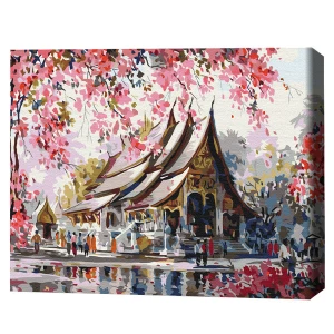Pictură pe numere 30*40 cm (fără cutie) – templu thailandez Thumbnail 2