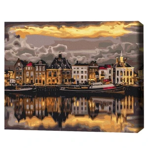 Pictură pe numere 30*40 cm (fără cutie) - seara în stockholm