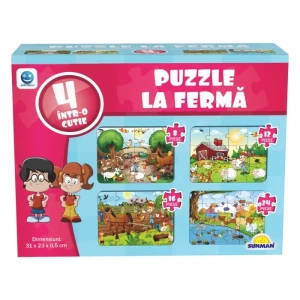 Puzzle 4 în 1 "animalele la fermă", (ro), smile games Thumbnail 5