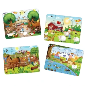 Puzzle 4 în 1 "animalele la fermă", (ro), smile games Thumbnail 2