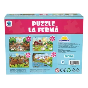 Puzzle 4 în 1 "animalele la fermă", (ro), smile games Thumbnail 4