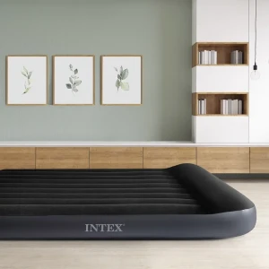 Intex надувной матрас “pillow rest classic” 137x191x25 см с подголовником, встр.нас. 220-240в, до 272 кг Thumbnail 2