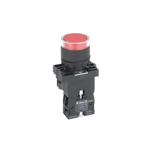 Buton cu iluminare himel hlay2ew3462b 1 no 24 v 6 a ip40 roșu