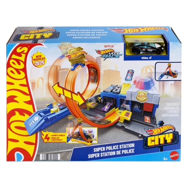 Игровой набор hot wheels city "полицейский участок" 3