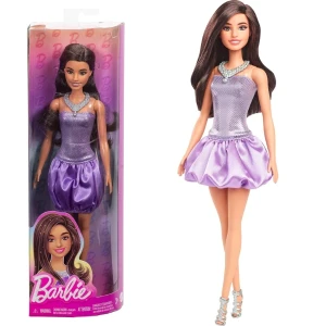 Кукла barbie "модница в фиолетовом платье"