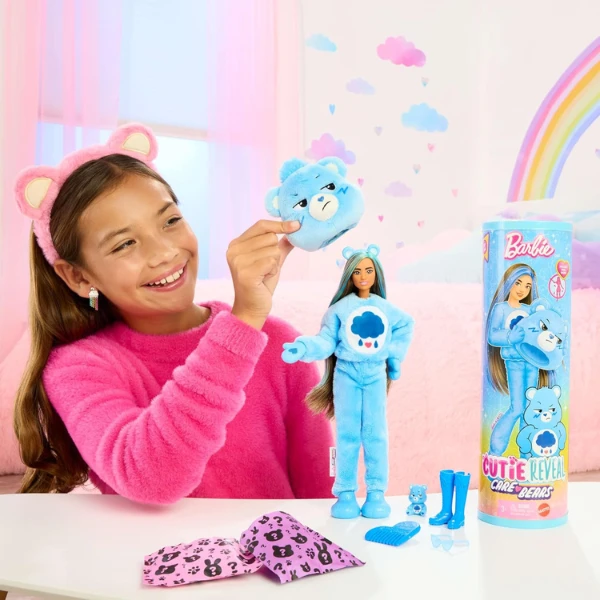Кукла barbie cutie reveal “барби в плюшевом костюме медведя” 8