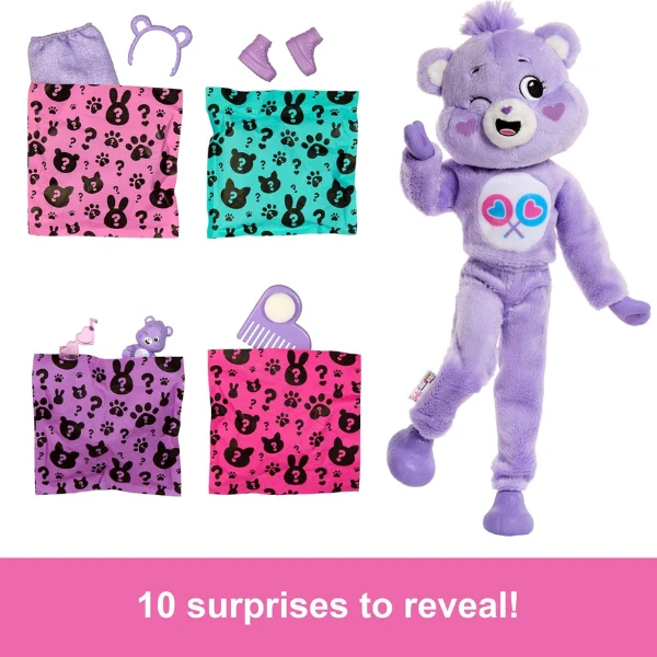Кукла barbie cutie reveal “барби в плюшевом костюме медведя” 5