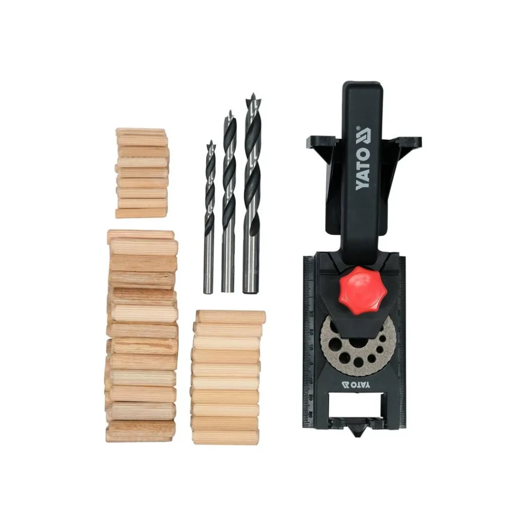 Направляющие для сверления + деревянный дюбель yato 4