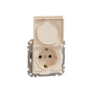 Розетка с крышкой sedna new 16 a 220 - 240 в бежевый schneider-electric