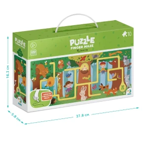 Puzzle-labirint "călătoria mea prin pădure", 10 el.