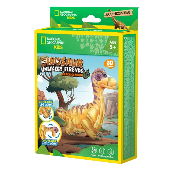 3d-пазл brachiosaurus – создай своего собственного длинношеего гиганта, 54 элемента 3