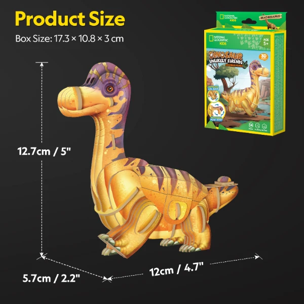 3d-пазл brachiosaurus – создай своего собственного длинношеего гиганта, 54 элемента 4