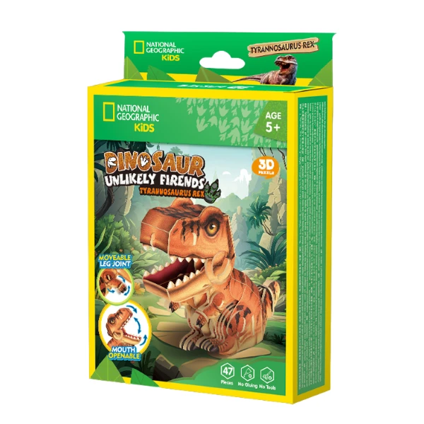 3d-пазл tyrannosaurus rex – собери собственного грозного тираннозавра, 47 элементов 3