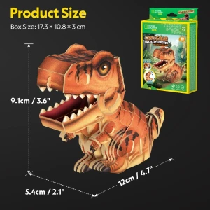 3d-пазл tyrannosaurus rex – собери собственного грозного тираннозавра, 47 элементов Thumbnail 4