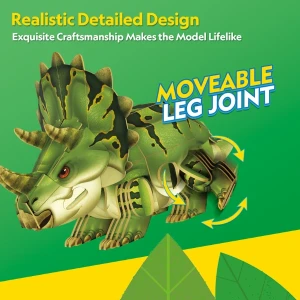 Puzzle 3d triceratops – o călătorie fascinantă în lumea dinozaurilor, 61 piese Thumbnail 7