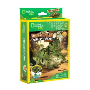 Puzzle 3d triceratops – o călătorie fascinantă în lumea dinozaurilor, 61 piese Thumbnail 3