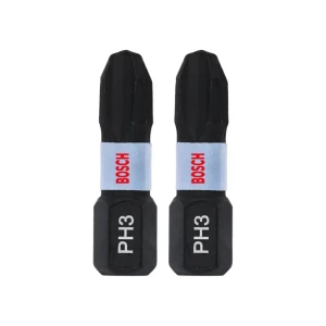 Набор бит шестигранный 2 шт. impact control ph3 1/4" 25 мм bosch