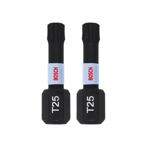 Set biți hexagonal 2 buc. impact control t25 1/4" 25 mm bosch
