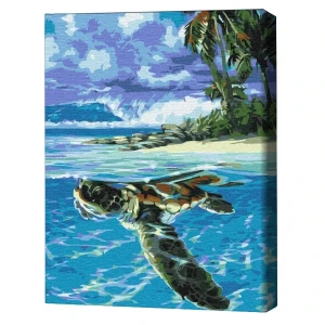 Pictură pe numere 40х50 cm (fără cutie)  – țestoasa tropicală