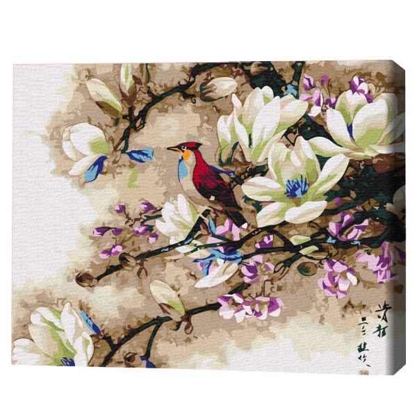 Картина по номерам 40х50 см (без упаковки) - песни экзотической птицы 2